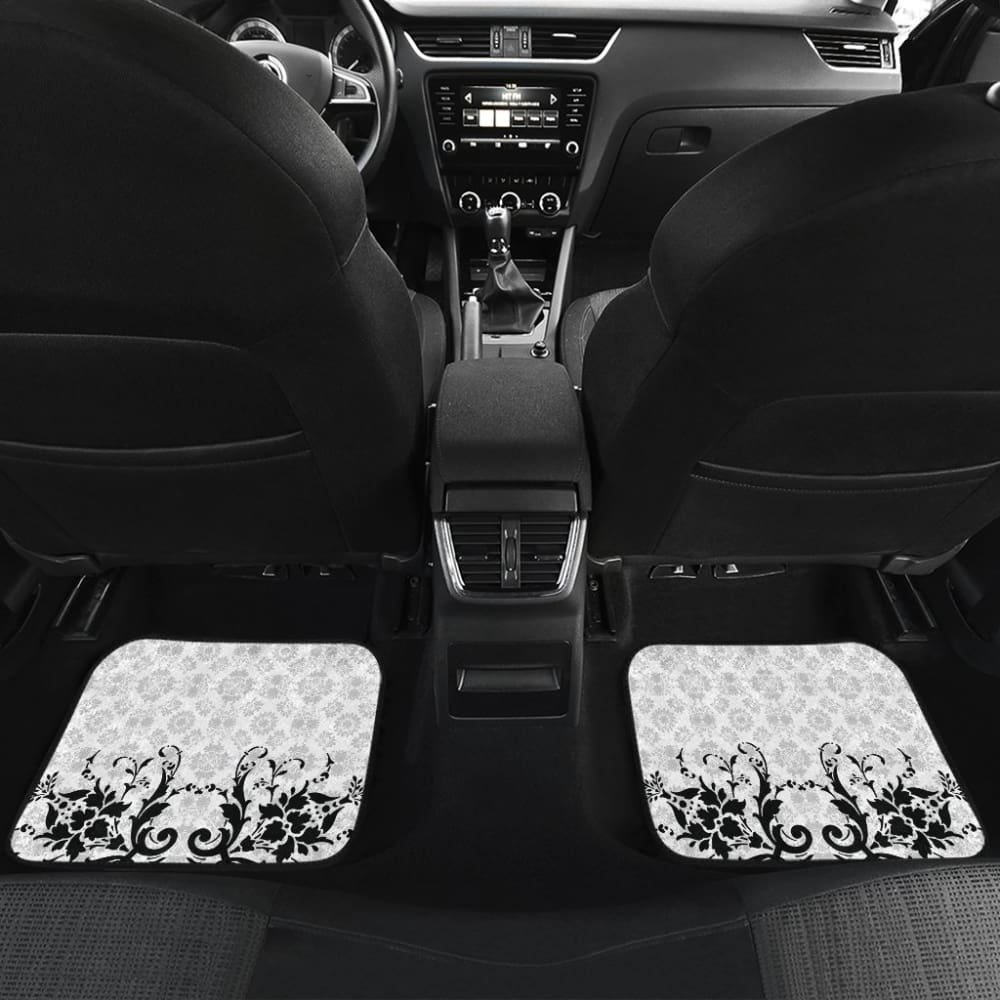 Vintage German Shepherd White Background Car Floor Mats 210202 - YourCarButBetter