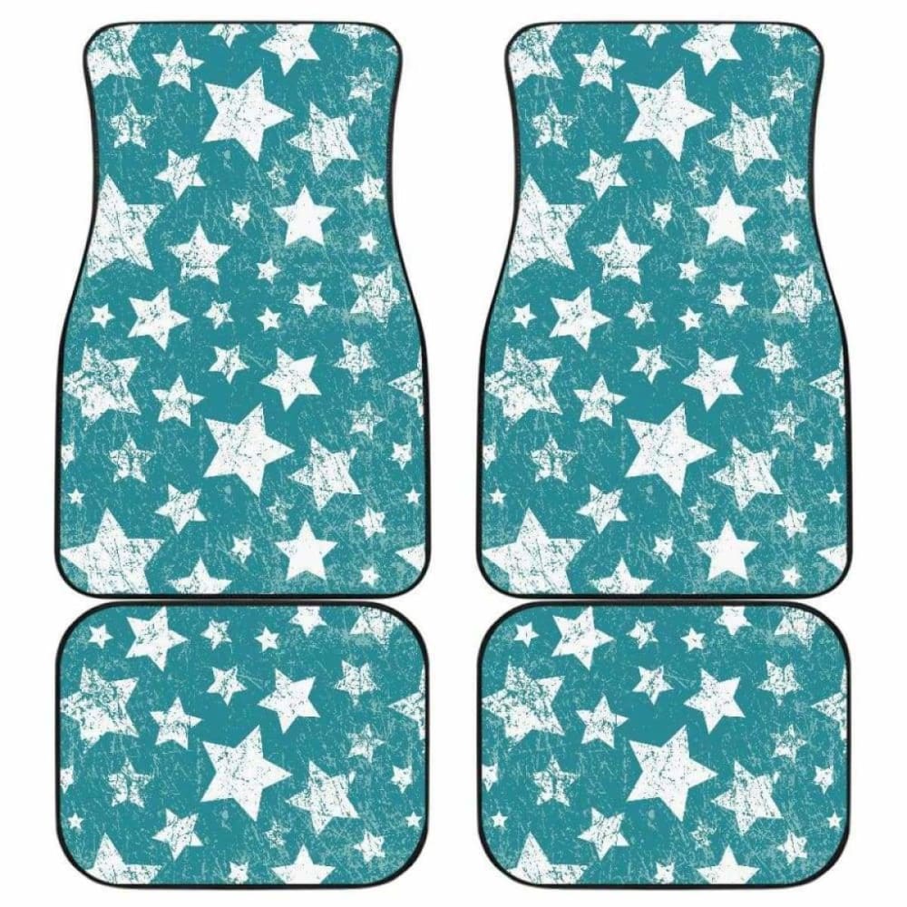 Vintage Star Pattern Front And Back Car Mats 194013 - YourCarButBetter