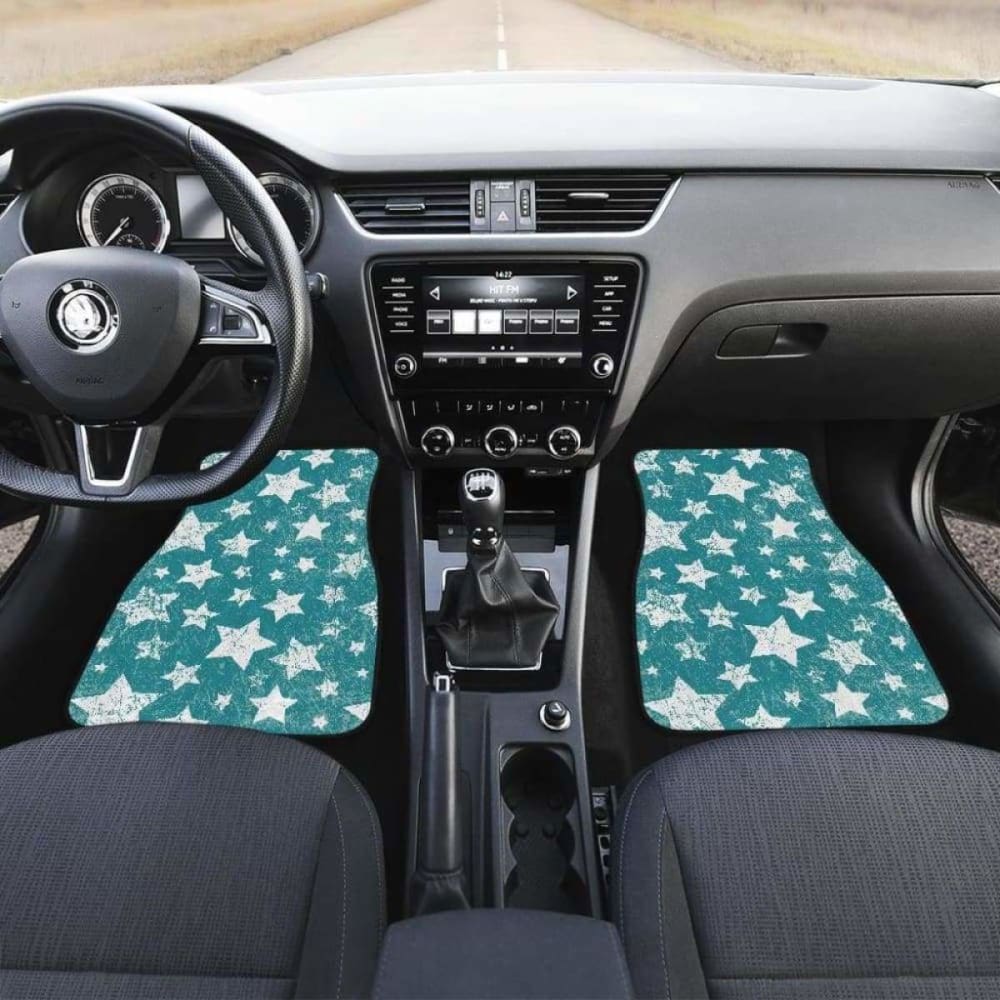 Vintage Star Pattern Front And Back Car Mats 194013 - YourCarButBetter