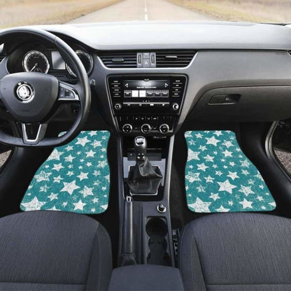 Vintage Star Pattern Front And Back Car Mats 194013 - YourCarButBetter