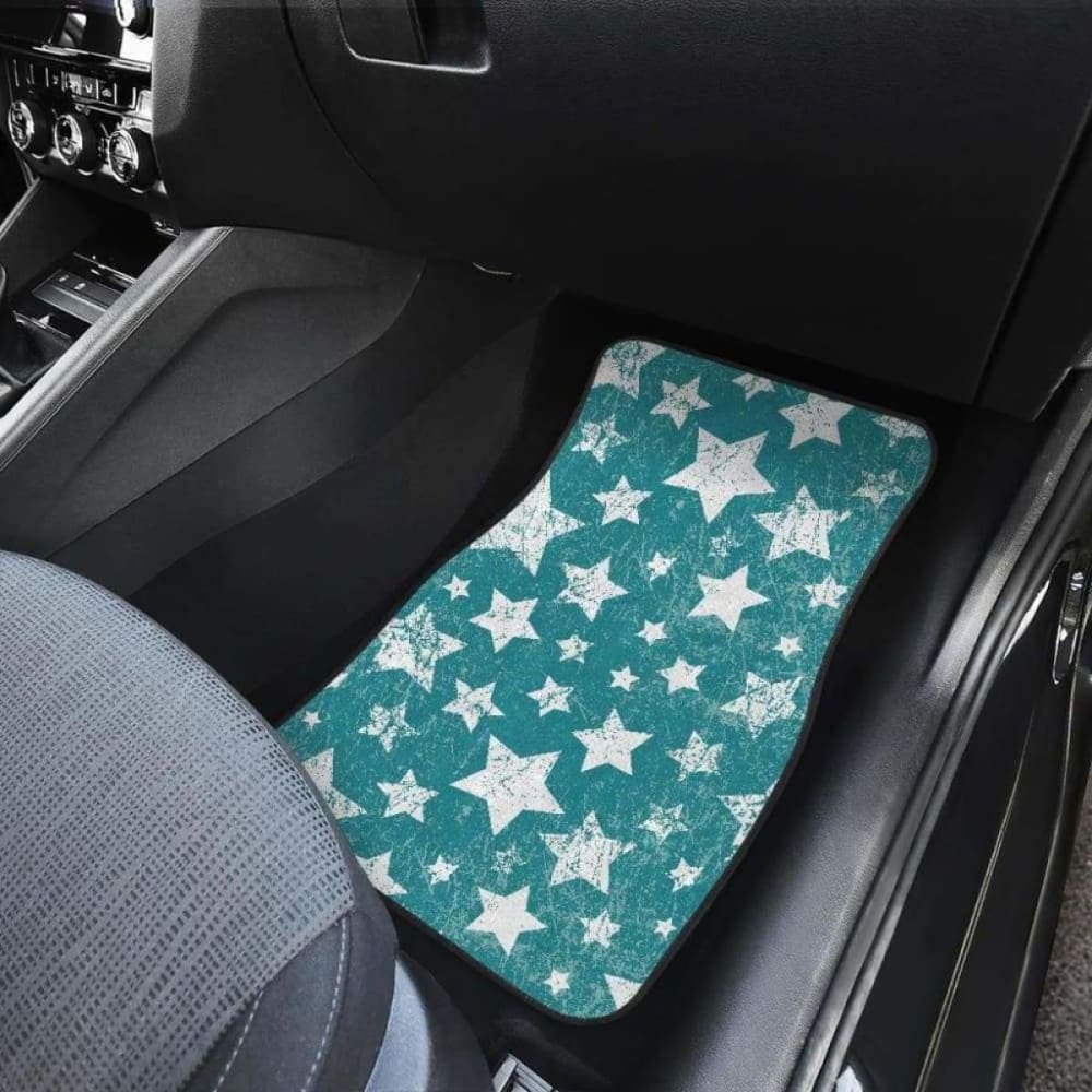 Vintage Star Pattern Front And Back Car Mats 194013 - YourCarButBetter