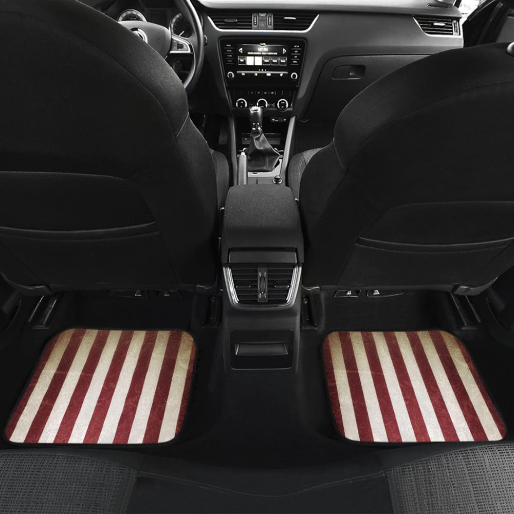 Vintage Style USA Flag Car Floor Mats 210202 - YourCarButBetter