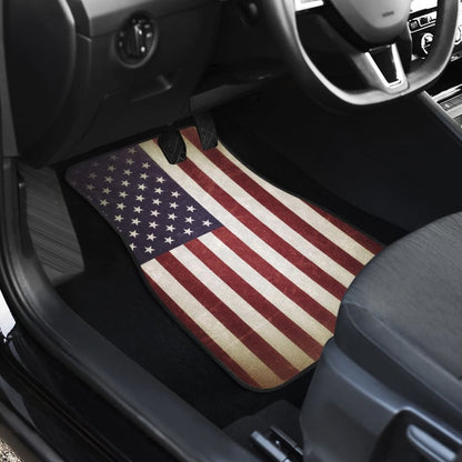 Vintage Style USA Flag Car Floor Mats 210202 - YourCarButBetter