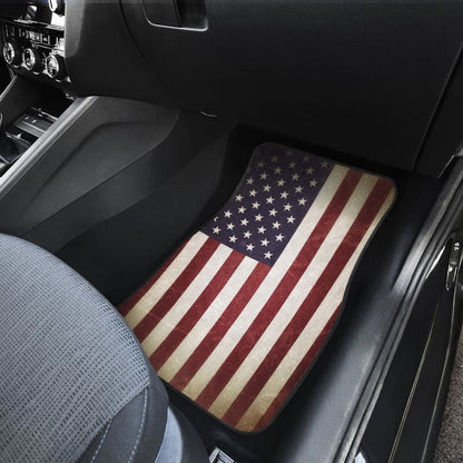 Vintage Style USA Flag Car Floor Mats 210202 - YourCarButBetter