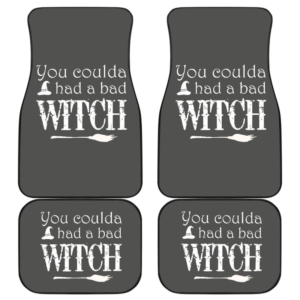 Vintage You Coulda Had a Bad Witch Halloween Car Floor Mats 211507 - YourCarButBetter