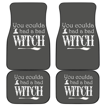 Vintage You Coulda Had a Bad Witch Halloween Car Floor Mats 211507 - YourCarButBetter
