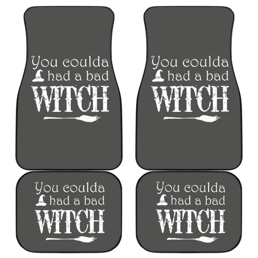 Vintage You Coulda Had a Bad Witch Halloween Car Floor Mats 211507 - YourCarButBetter