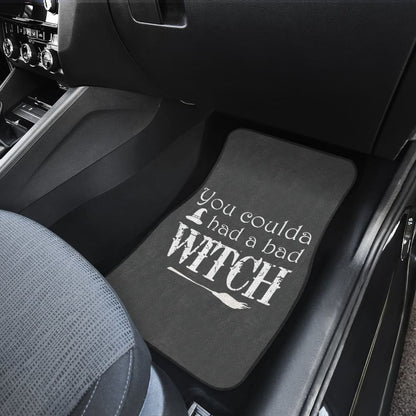 Vintage You Coulda Had a Bad Witch Halloween Car Floor Mats 211507 - YourCarButBetter
