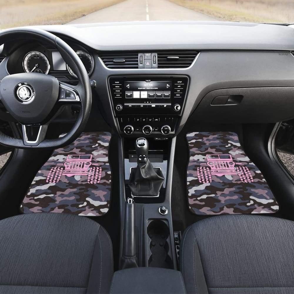 Violet Blue Camouflage Color Rosy Pink Jeep Car Floor Mats 211204 - YourCarButBetter
