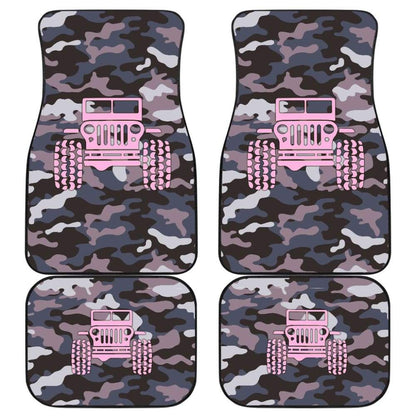 Violet Blue Camouflage Color Rosy Pink Jeep Car Floor Mats 211204 - YourCarButBetter