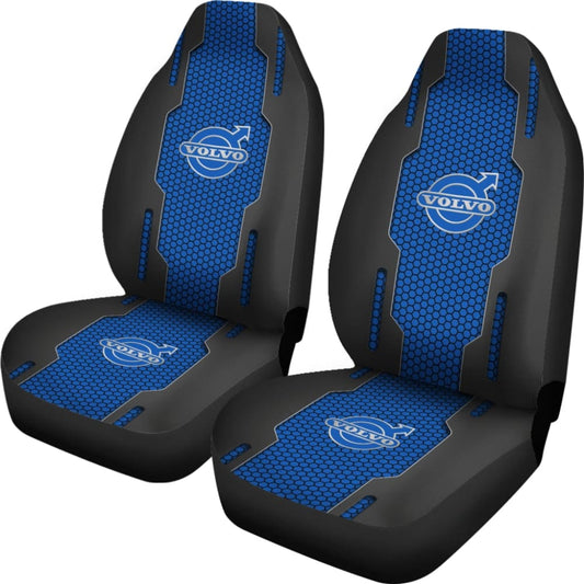Volvo Black And Blue Themed Printed Car Accessories Car Seat Covers 210901 - YourCarButBetter