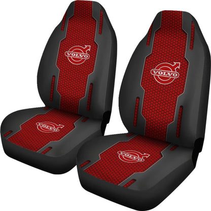 Volvo Black And Red Themed Printed Car Accessories Car Seat Covers 210901 - YourCarButBetter