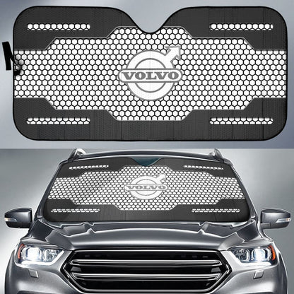 Volvo Black And White Themed Printed Car Accessories Car Auto Sun Shades 210901 - YourCarButBetter