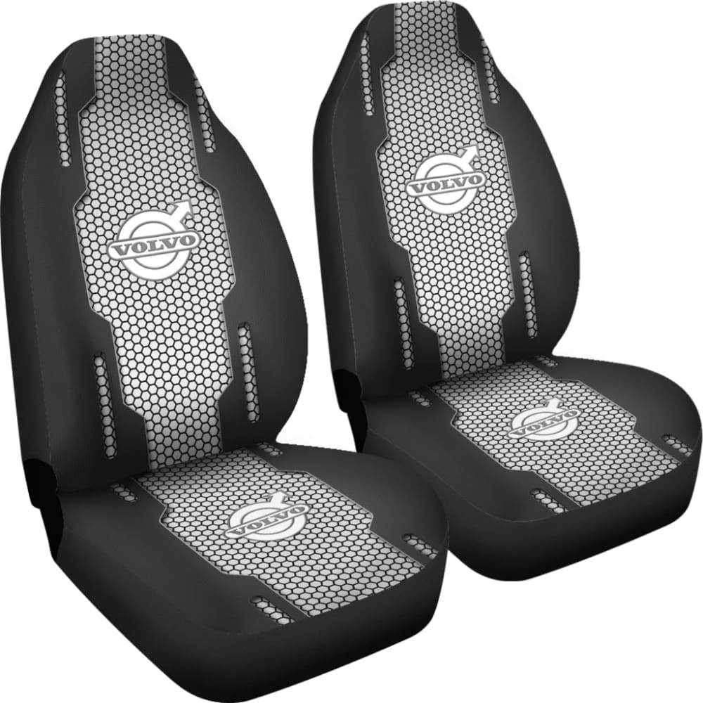 Volvo Black And White Themed Printed Car Accessories Car Seat Covers 210901 - YourCarButBetter
