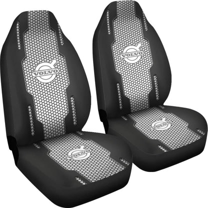Volvo Black And White Themed Printed Car Accessories Car Seat Covers 210901 - YourCarButBetter