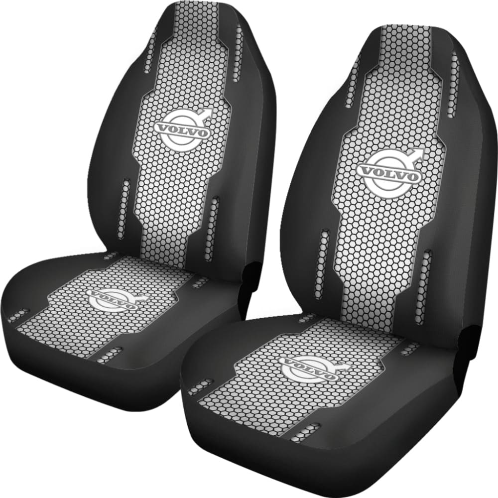 Volvo Black And White Themed Printed Car Accessories Car Seat Covers 210901 - YourCarButBetter