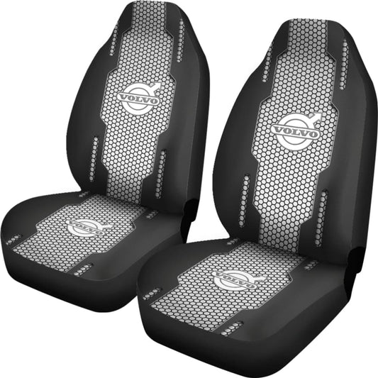 Volvo Black And White Themed Printed Car Accessories Car Seat Covers 210901 - YourCarButBetter