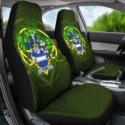 Vyan Ireland Car Seat Cover Celtic Shamrock (Set Of Two) 154230 - YourCarButBetter