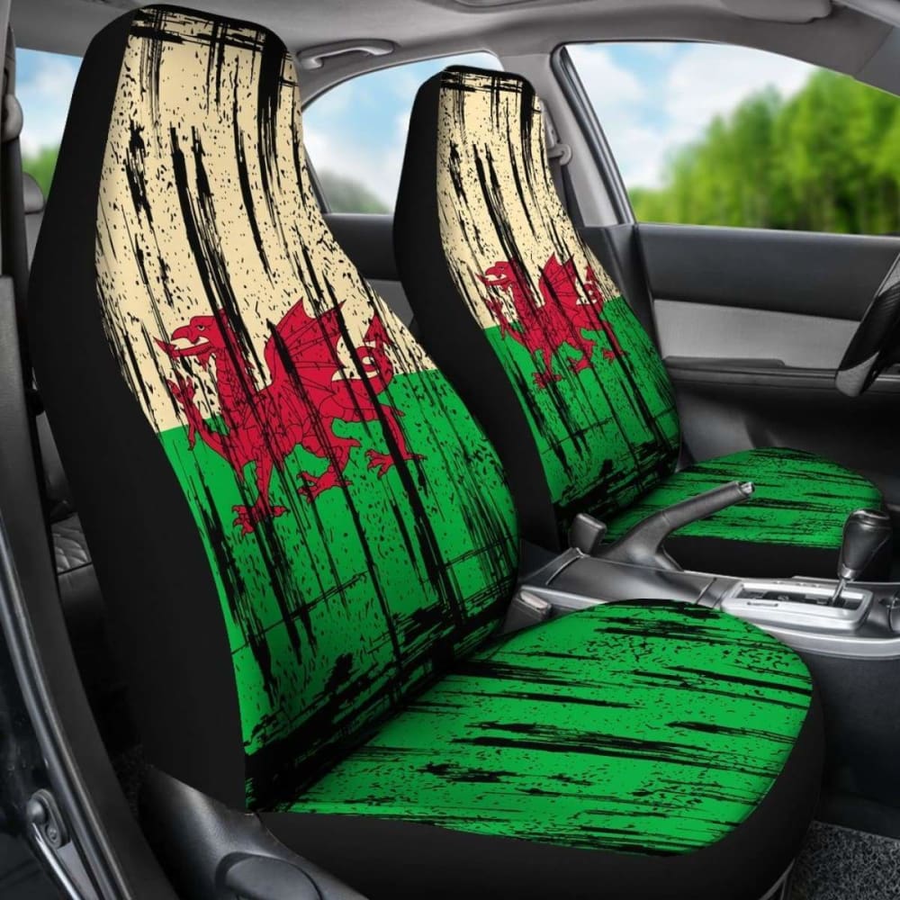 Wales Grunge Flag Car Seat Cover 1 232125 - YourCarButBetter