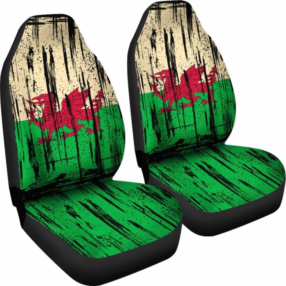 Wales Grunge Flag Car Seat Cover 1 232125 - YourCarButBetter