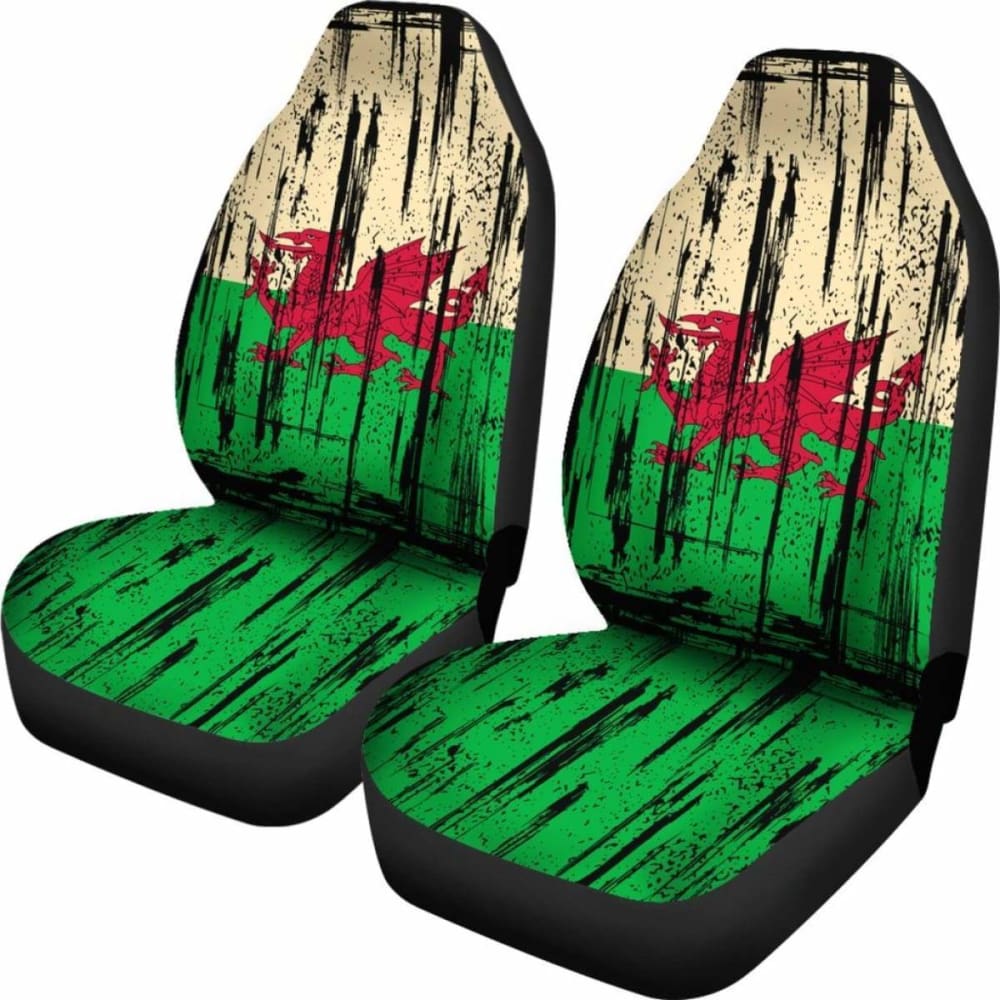 Wales Grunge Flag Car Seat Cover 1 232125 - YourCarButBetter