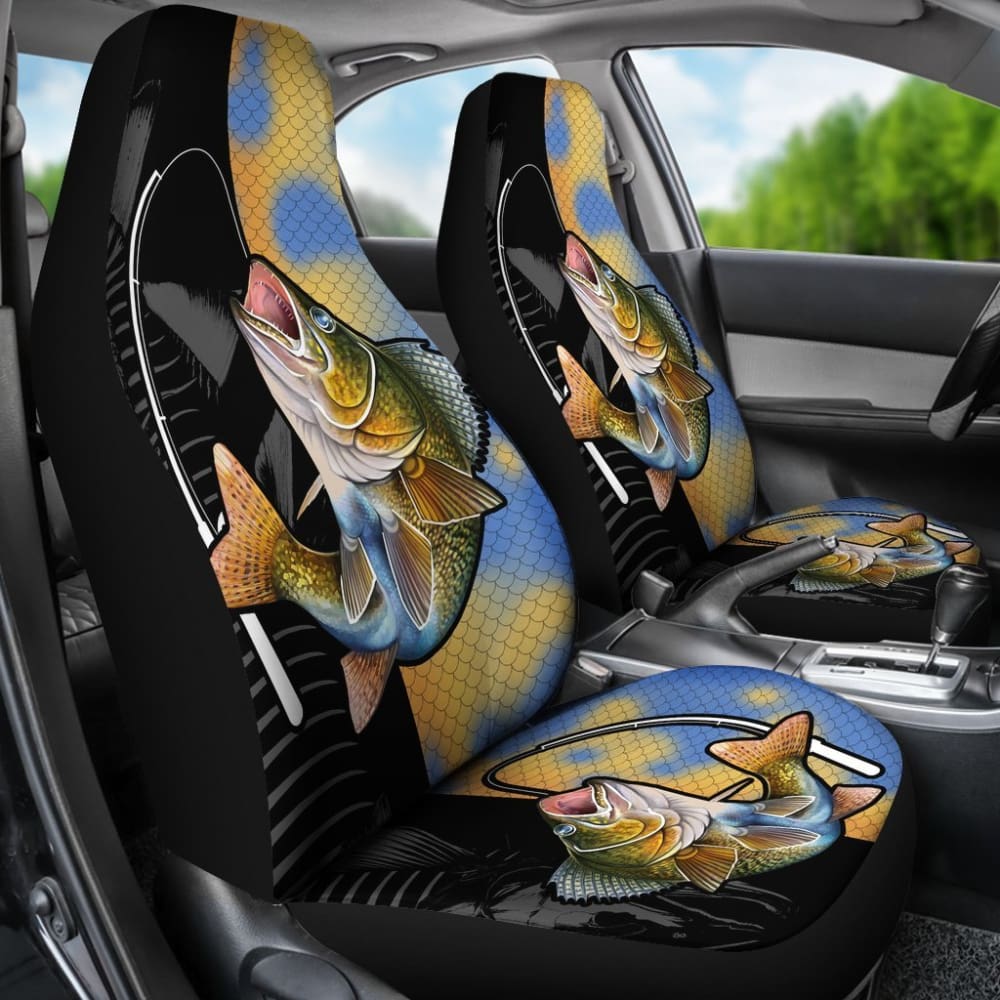 Walleye Fishing Car Seat Covers 182417 - YourCarButBetter