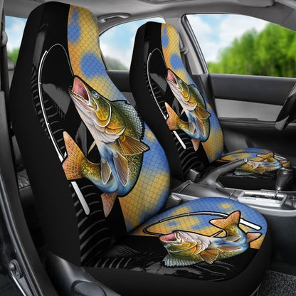 Walleye Fishing Car Seat Covers 182417 - YourCarButBetter