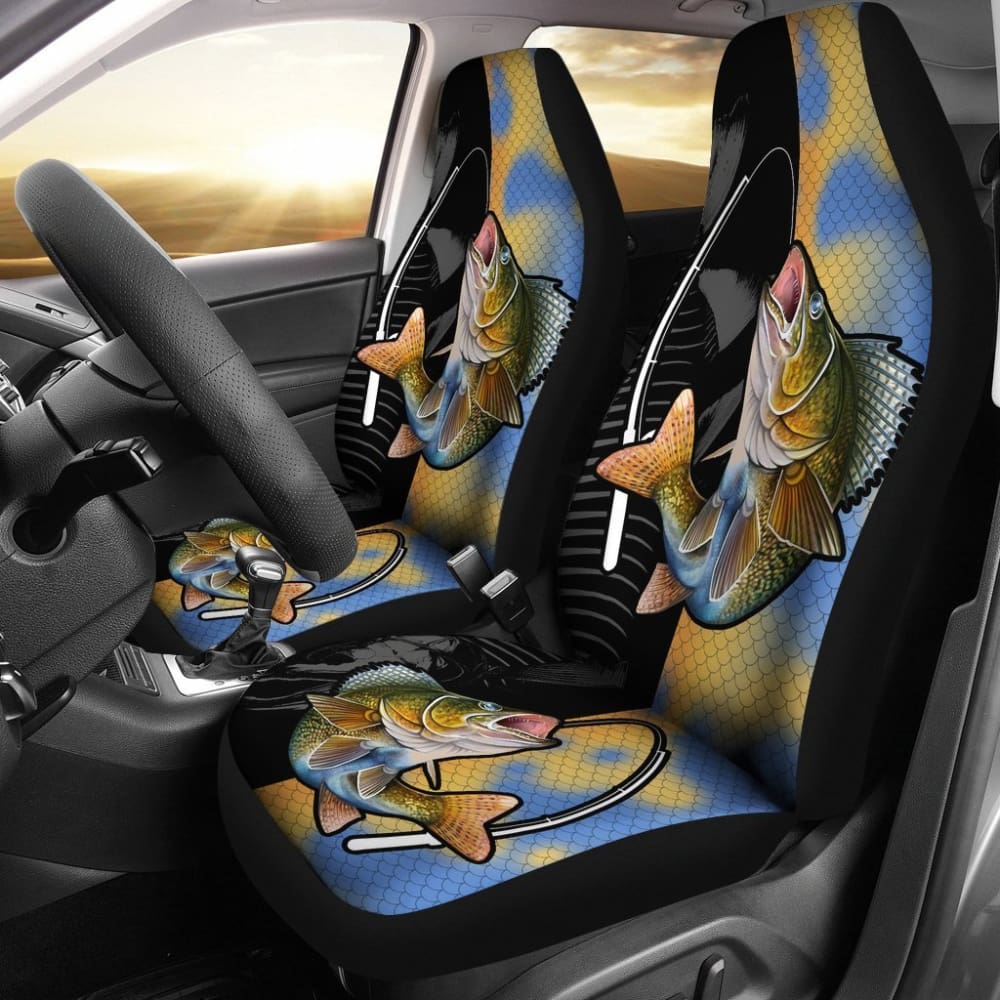 Walleye Fishing Car Seat Covers 182417 - YourCarButBetter