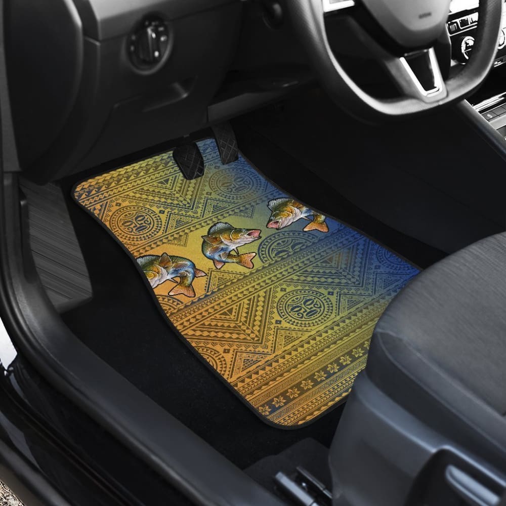 Walleye Skin Color Boho Pattern Fishing Car Floor Mats 182417 - YourCarButBetter