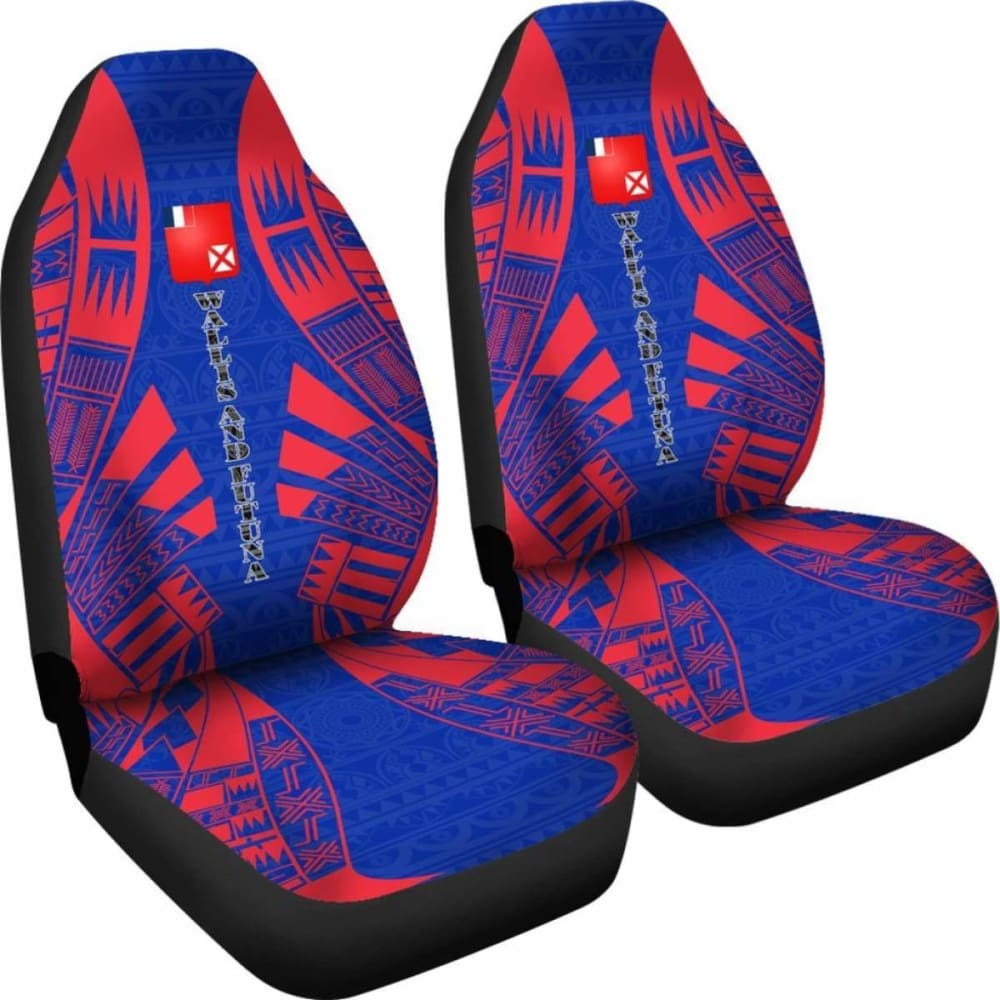 Wallis And Futuna Car Seat Covers - Wallis And Futuna Coat Of Arms Polynesian Tattoo Flag - 09 153908 - YourCarButBetter
