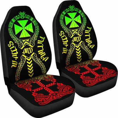 Wallis And Futuna Car Seat Covers - Wallis And Futuna Coat Of Arms Polynesian Tribal Reggae - 105905 - YourCarButBetter