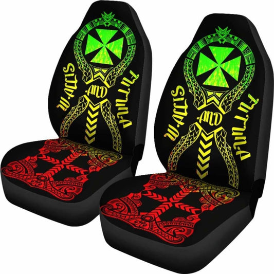 Wallis And Futuna Car Seat Covers - Wallis And Futuna Coat Of Arms Polynesian Tribal Reggae - 105905 - YourCarButBetter