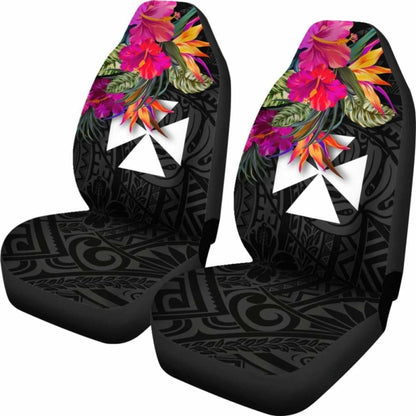 Wallis And Futuna Car Seat Covers - Polynesian Hibiscus Pattern - 232125 - YourCarButBetter