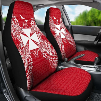 Wallis And Futuna Polynesia Car Seat Cover Map Red White 39 153908 - YourCarButBetter