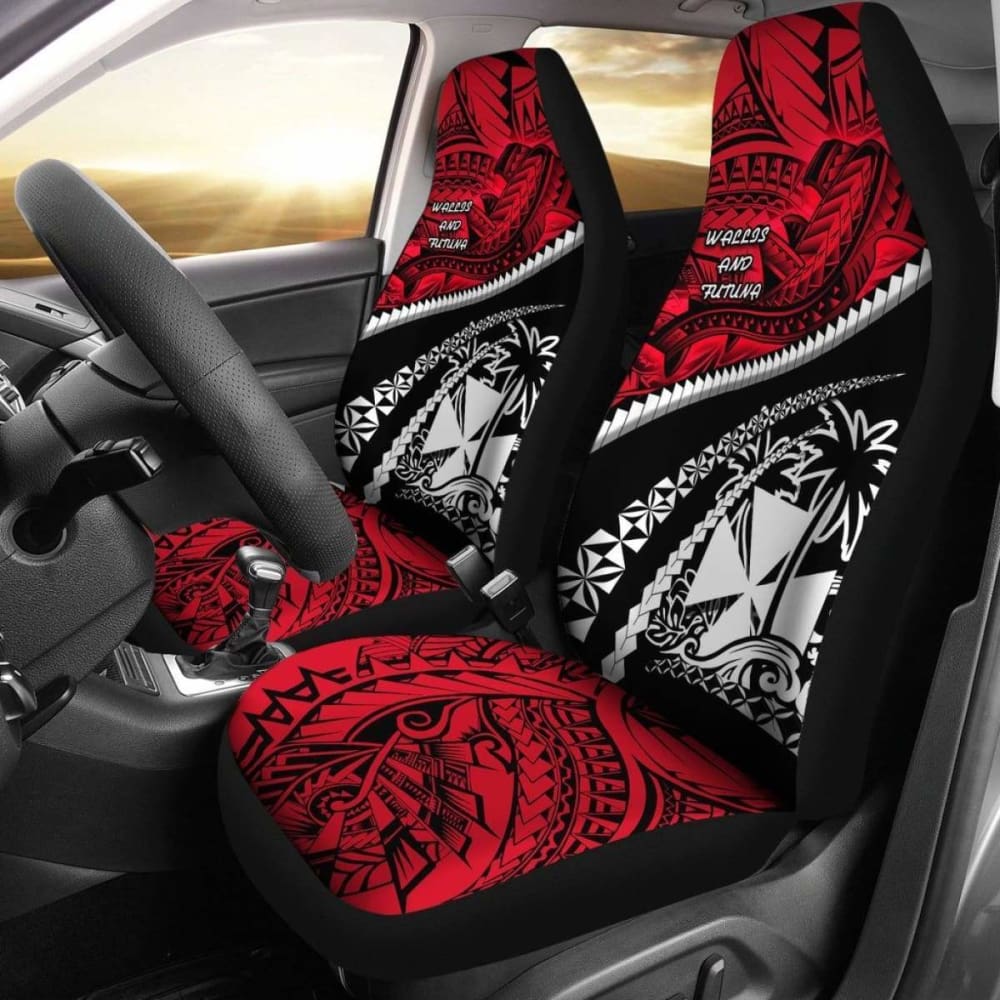 Wallis And Futuna Tapa Car Seat Covers Polynesian Shark Tattoo Amazing 105905 - YourCarButBetter