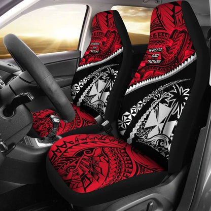 Wallis And Futuna Tapa Car Seat Covers Polynesian Shark Tattoo Amazing 105905 - YourCarButBetter