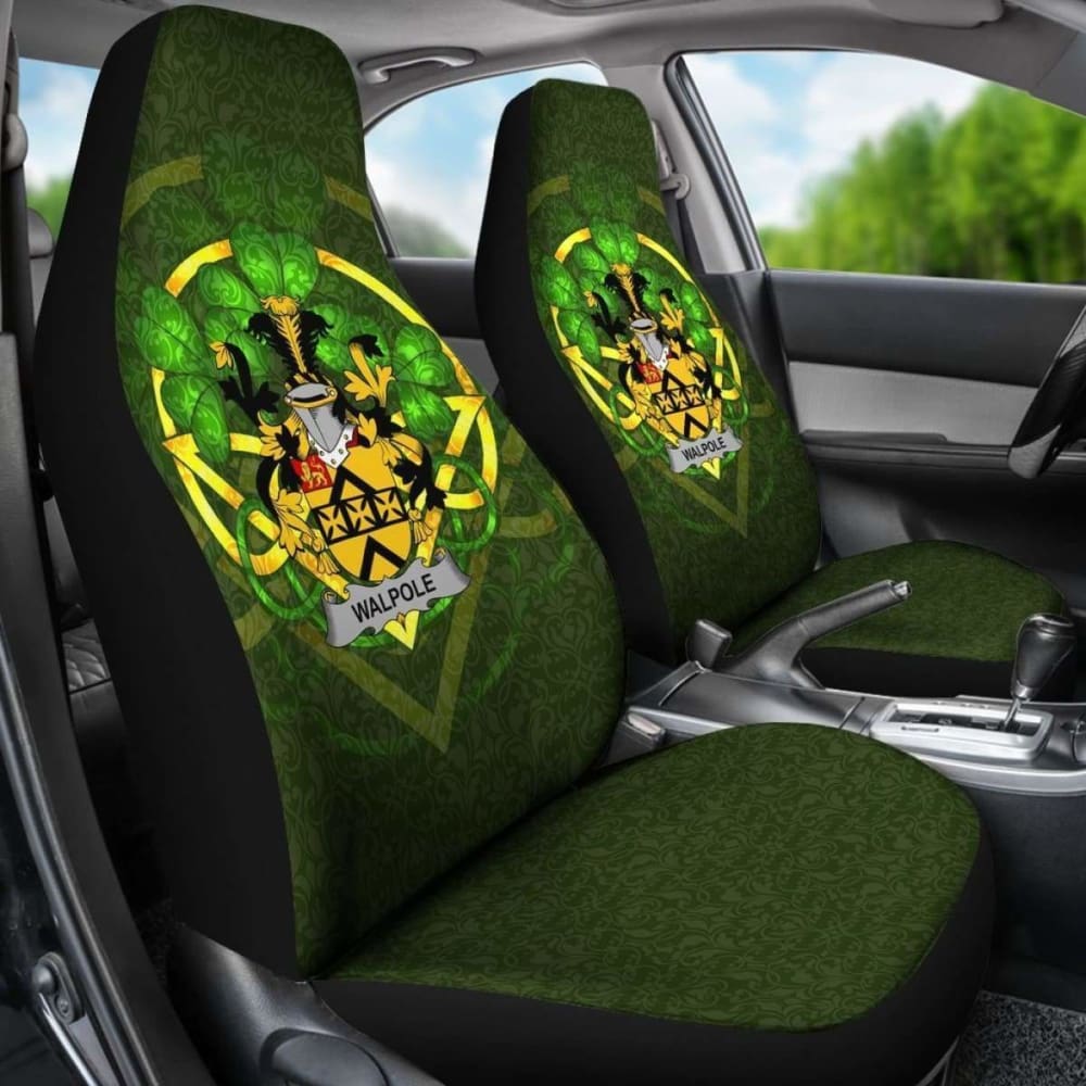 Walpole Ireland Car Seat Cover Celtic Shamrock (Set Of Two) 154230 - YourCarButBetter