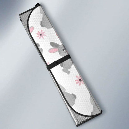 Watercolor Cute Rabbit Pattern Car Auto Sun Shades 085424 - YourCarButBetter
