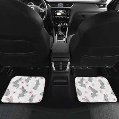 Watercolor Cute Rabbit Pattern Front And Back Car Mats 181703 - YourCarButBetter