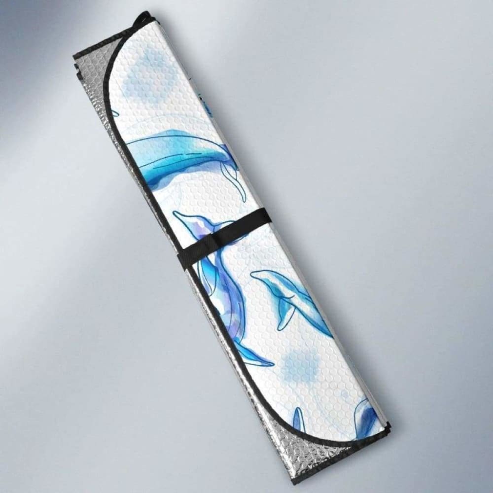 Watercolor Dolphin Pattern Car Auto Sun Shades 085424 - YourCarButBetter
