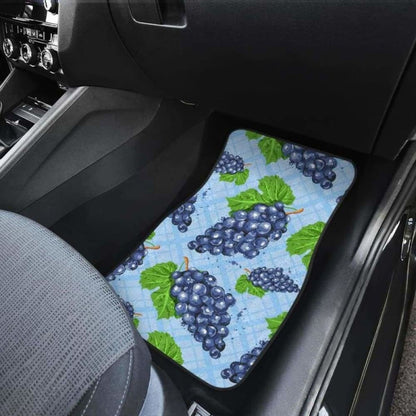 Watercolor Grape Pattern Front And Back Car Mats 174914 - YourCarButBetter