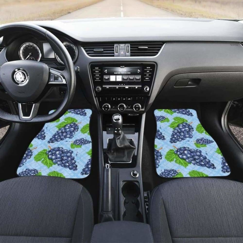 Watercolor Grape Pattern Front And Back Car Mats 174914 - YourCarButBetter
