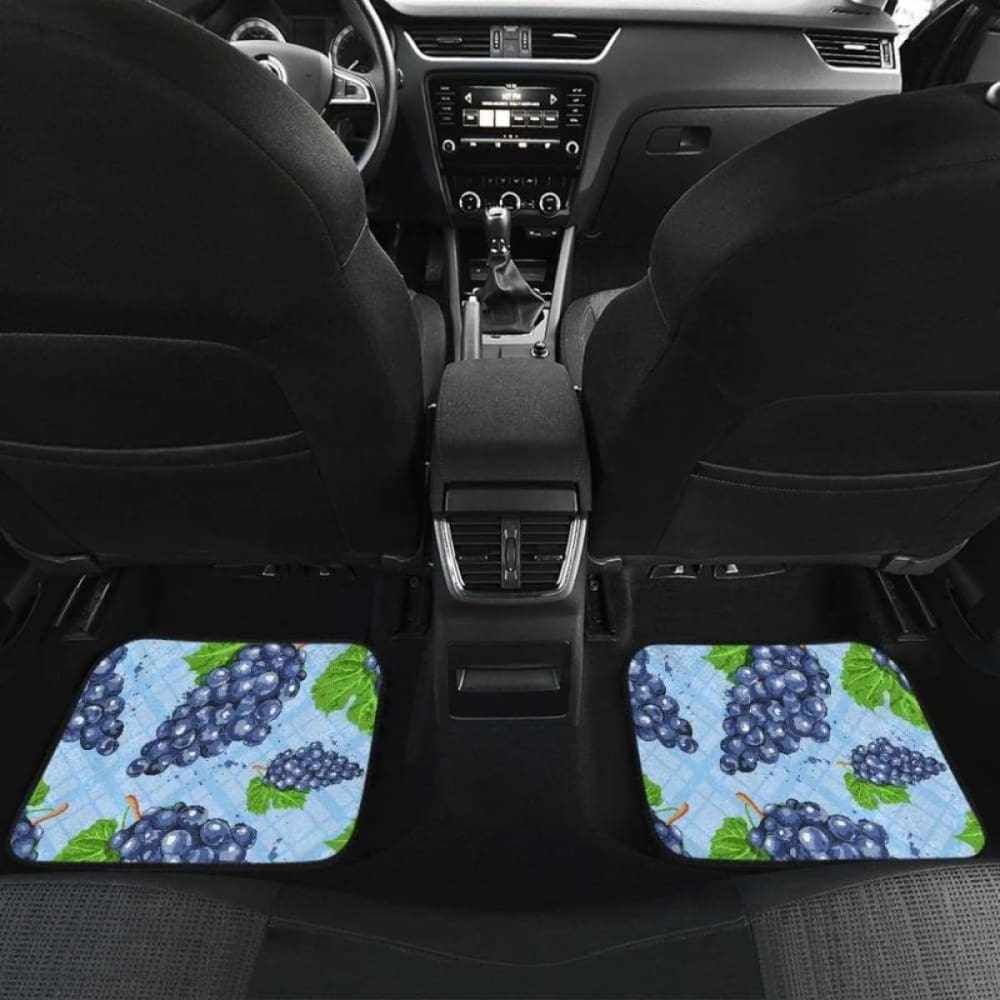 Watercolor Grape Pattern Front And Back Car Mats 174914 - YourCarButBetter