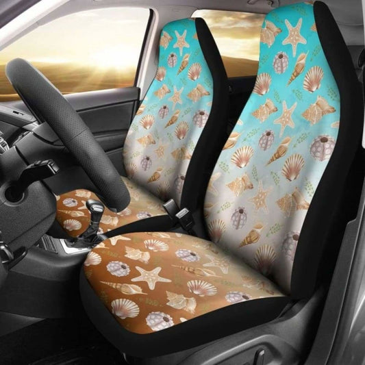 Watercolor Ocean Pattern Car Seat Covers 174914 - YourCarButBetter
