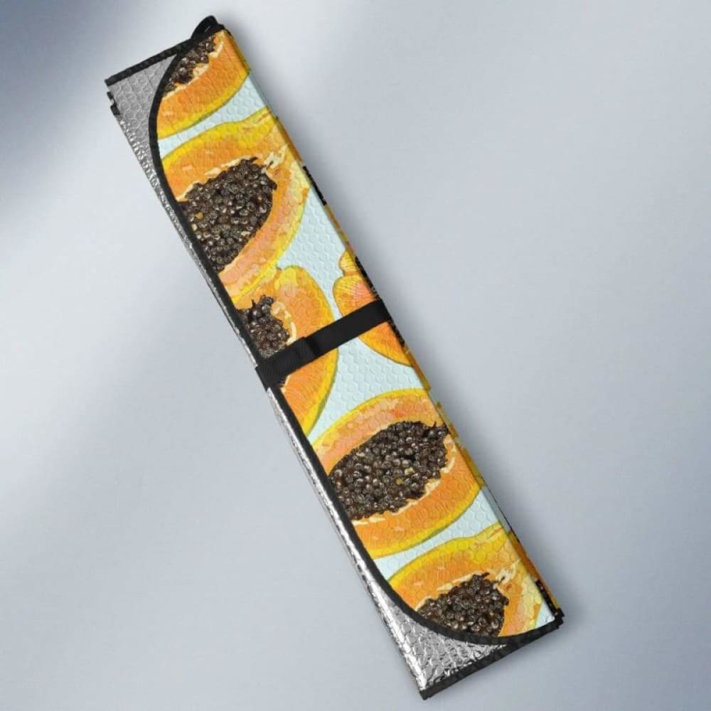 Watercolor Papaya Pattern Car Auto Sun Shades 182102 - YourCarButBetter