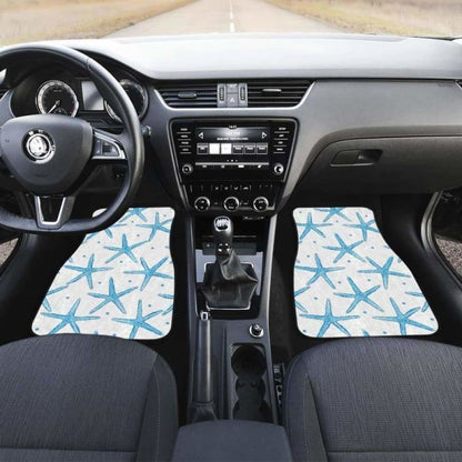 Watercolor Starfish Pattern Front And Back Car Mats 174914 - YourCarButBetter