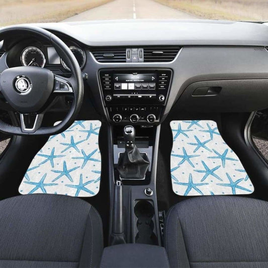 Watercolor Starfish Pattern Front And Back Car Mats 174914 - YourCarButBetter