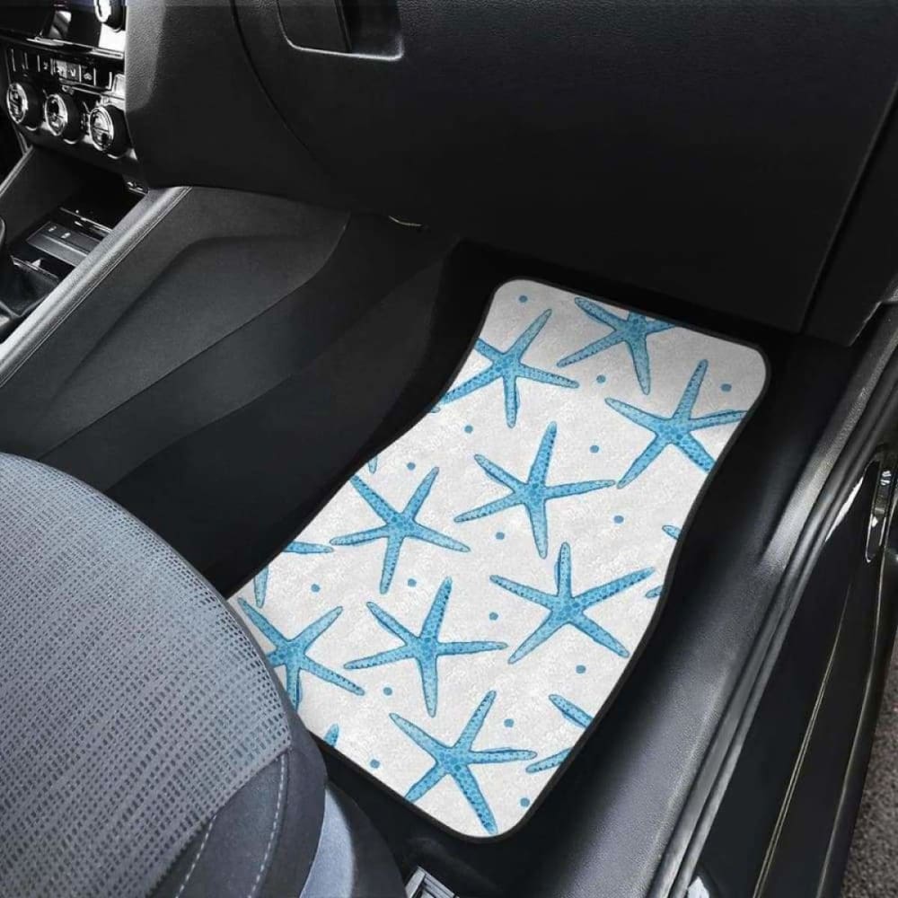 Watercolor Starfish Pattern Front And Back Car Mats 174914 - YourCarButBetter