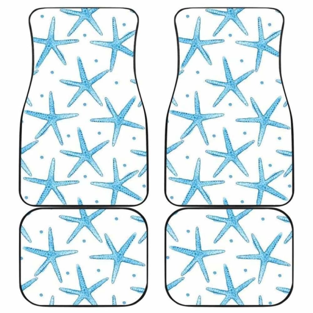 Watercolor Starfish Pattern Front And Back Car Mats 174914 - YourCarButBetter