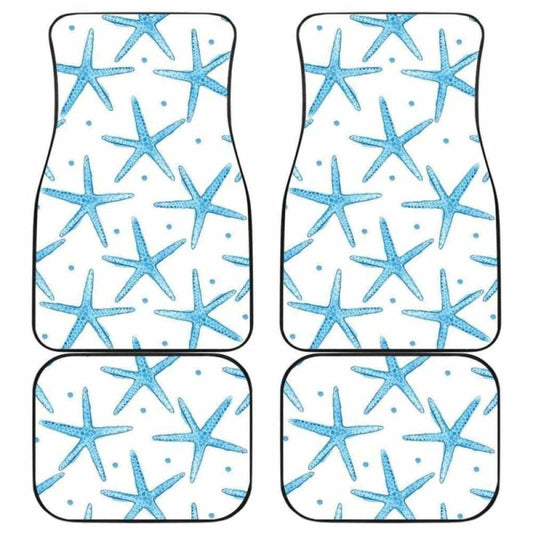 Watercolor Starfish Pattern Front And Back Car Mats 174914 - YourCarButBetter